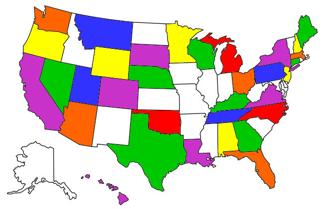 States Visited Map