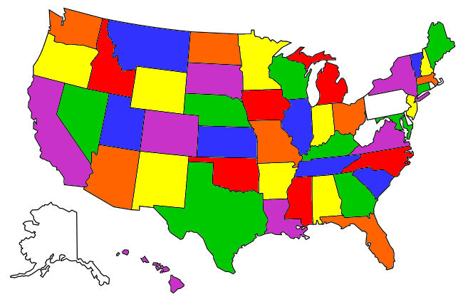 States Visited Map