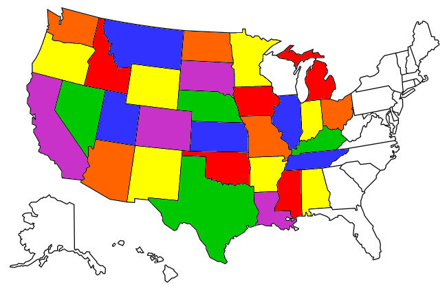 States Visited Map