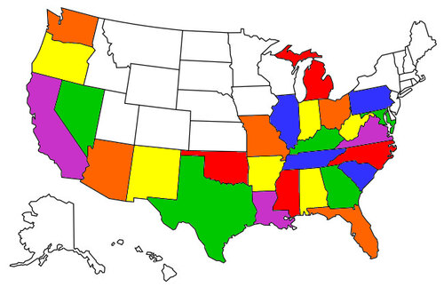 U.S. States Lily has been!!!!
