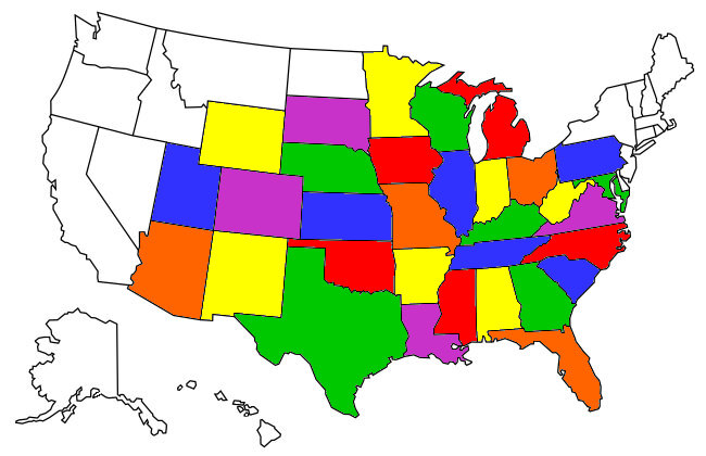 States Visited Map