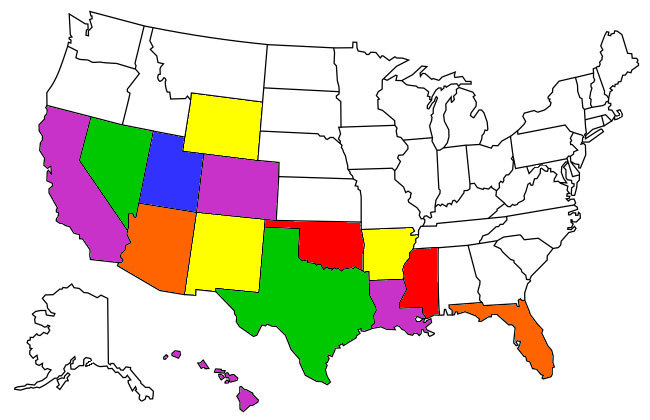 States Visited Map