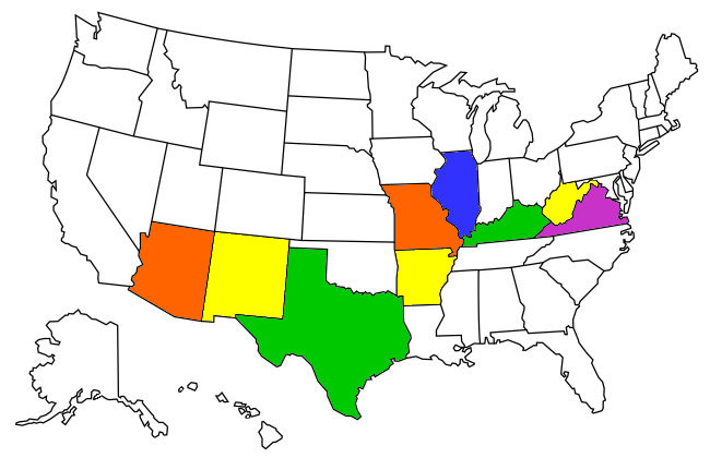 States Visited Map