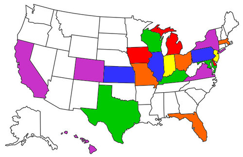 States Visited Map